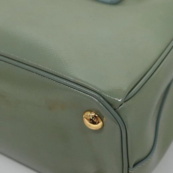 PRADA Galleria Hand Bag Safiano leather 2way Gold Light green Auth 133778 - Picture 3 of 16